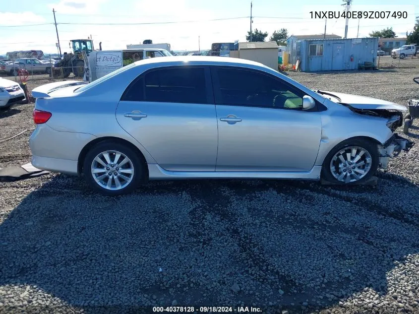 1NXBU40E89Z007490 2009 Toyota Corolla S