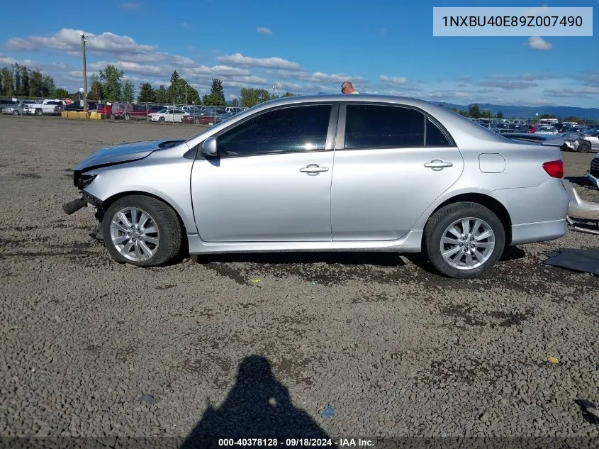 2009 Toyota Corolla S VIN: 1NXBU40E89Z007490 Lot: 40378128