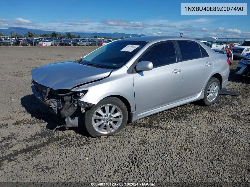 2009 Toyota Corolla S VIN: 1NXBU40E89Z007490 Lot: 40378128