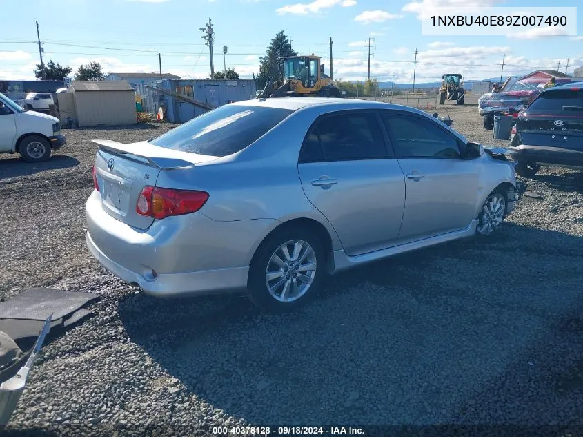 2009 Toyota Corolla S VIN: 1NXBU40E89Z007490 Lot: 40378128