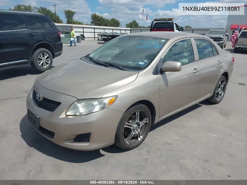 1NXBU40E99Z118081 2009 Toyota Corolla Le