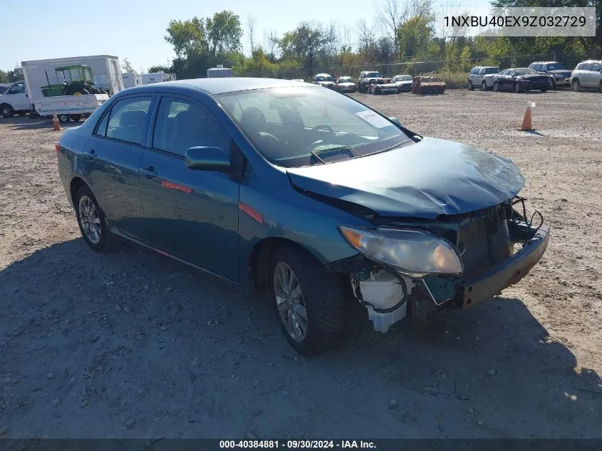 2009 Toyota Corolla Le VIN: 1NXBU40EX9Z032729 Lot: 40384881