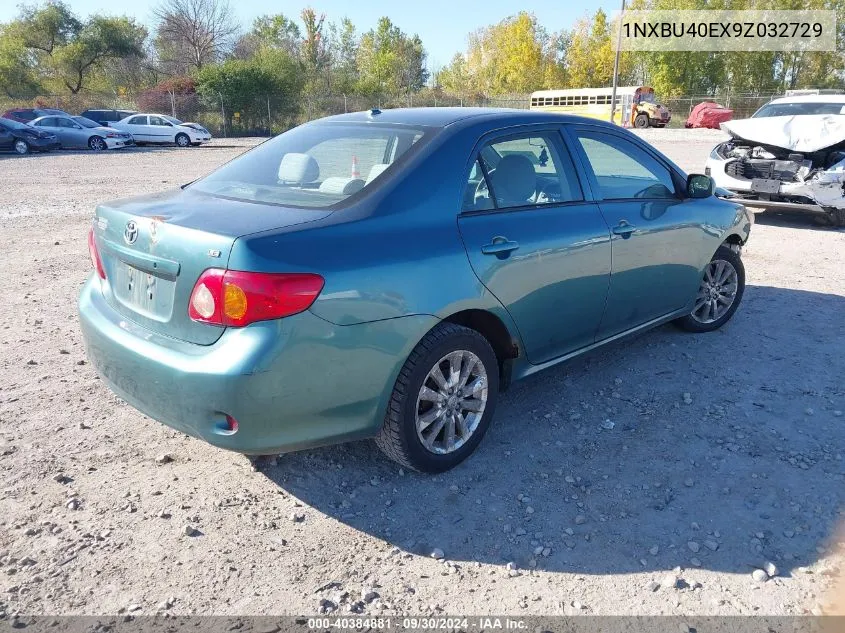 2009 Toyota Corolla Le VIN: 1NXBU40EX9Z032729 Lot: 40384881