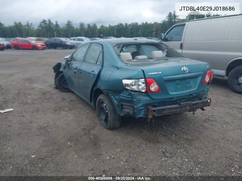 2009 Toyota Corolla Le VIN: JTDBL40E29J018686 Lot: 40386509