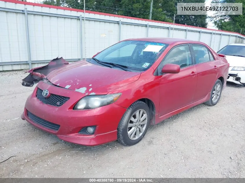 2009 Toyota Corolla S VIN: 1NXBU40E49Z122703 Lot: 40388780