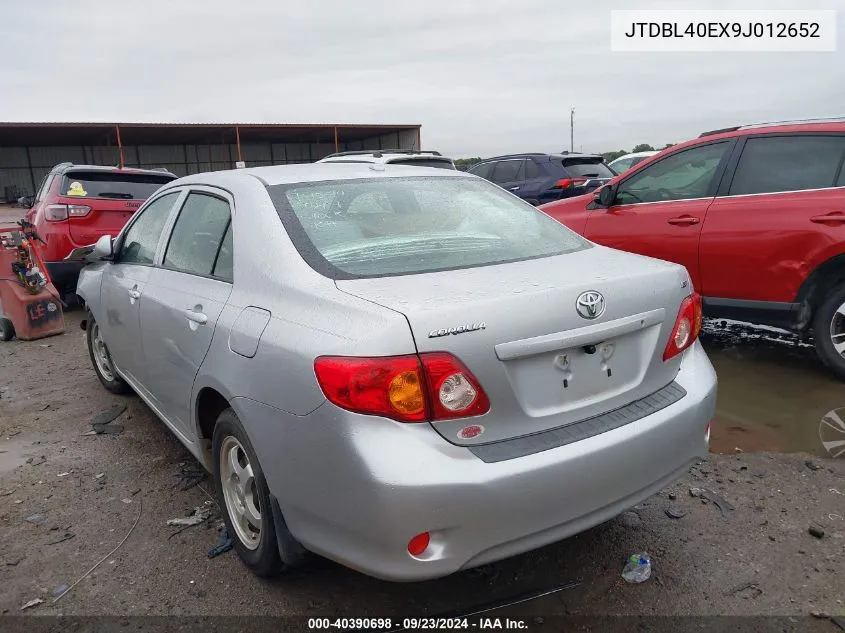 2009 Toyota Corolla Le/Xle VIN: JTDBL40EX9J012652 Lot: 40390698