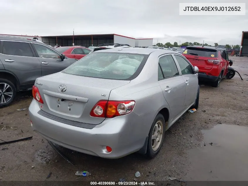 2009 Toyota Corolla Le/Xle VIN: JTDBL40EX9J012652 Lot: 40390698