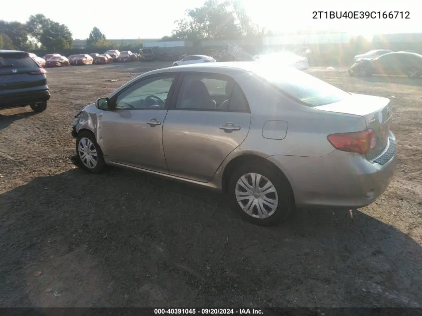 2009 Toyota Corolla Xle VIN: 2T1BU40E39C166712 Lot: 40391045