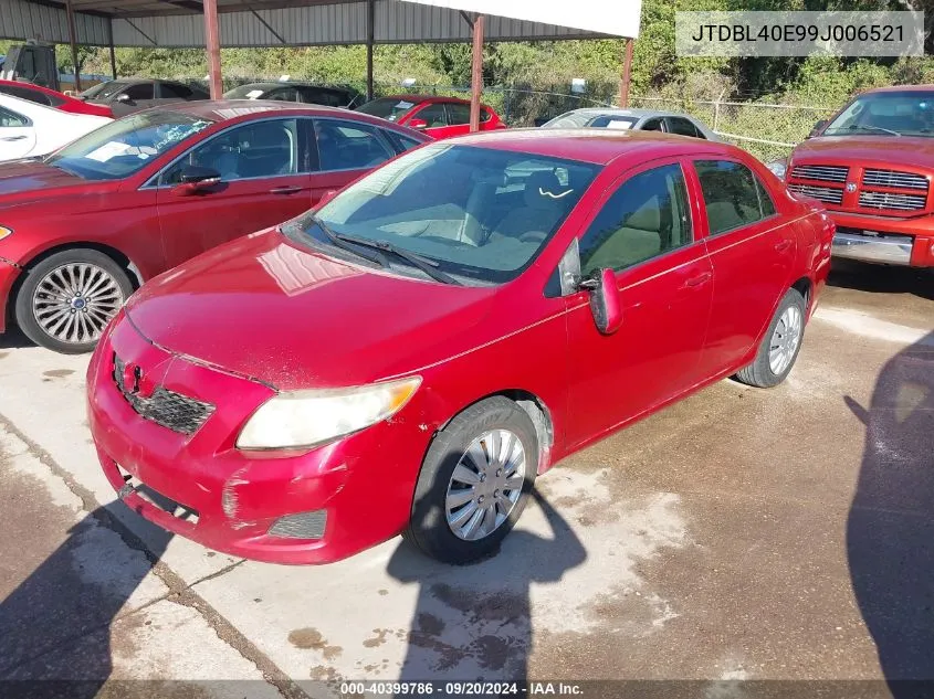 2009 Toyota Corolla Le VIN: JTDBL40E99J006521 Lot: 40399786