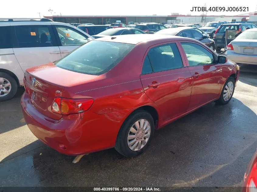 JTDBL40E99J006521 2009 Toyota Corolla Le