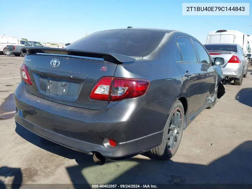 2009 Toyota Corolla S VIN: 2T1BU40E79C144843 Lot: 40402057