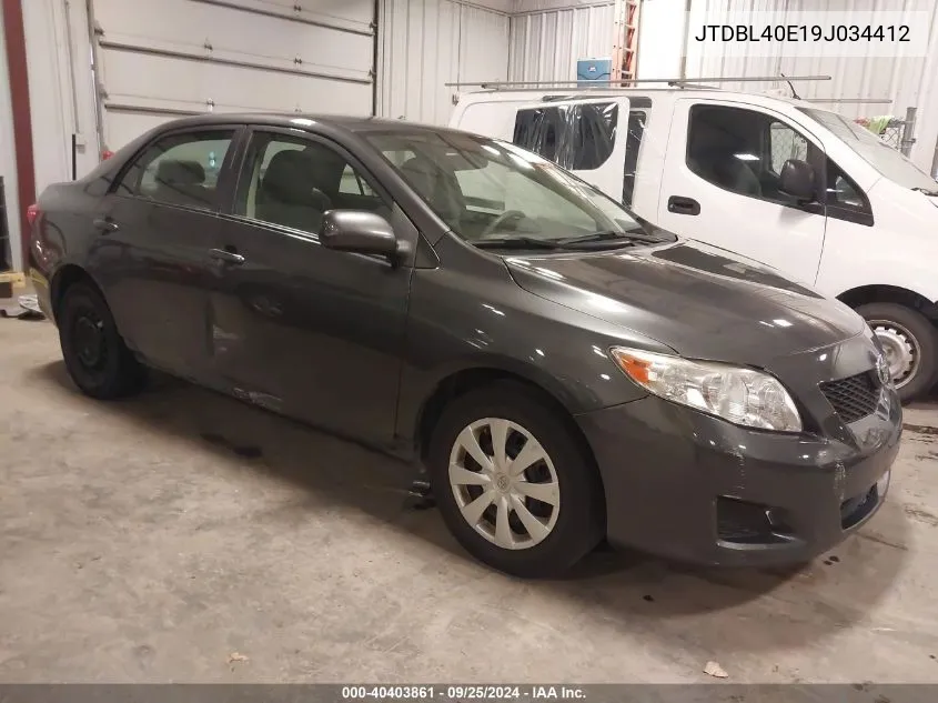 2009 Toyota Corolla Le VIN: JTDBL40E19J034412 Lot: 40403861