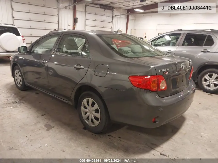 JTDBL40E19J034412 2009 Toyota Corolla Le