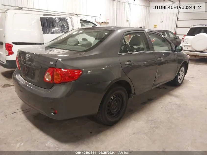 JTDBL40E19J034412 2009 Toyota Corolla Le