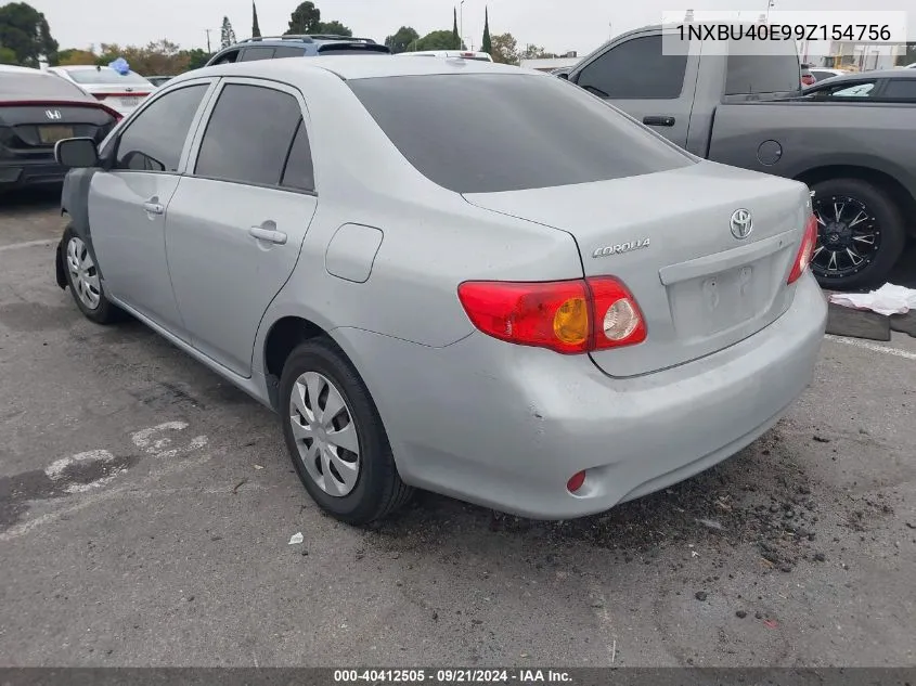 2009 Toyota Corolla Le VIN: 1NXBU40E99Z154756 Lot: 40412505