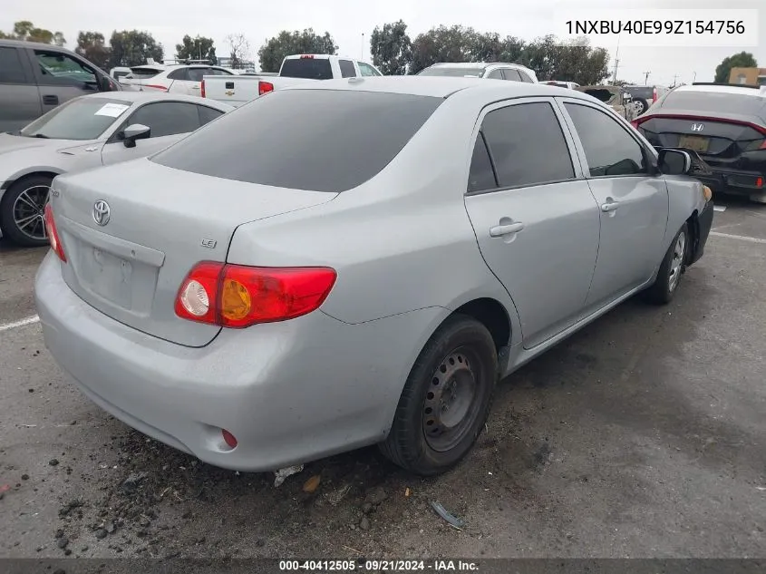 2009 Toyota Corolla Le VIN: 1NXBU40E99Z154756 Lot: 40412505