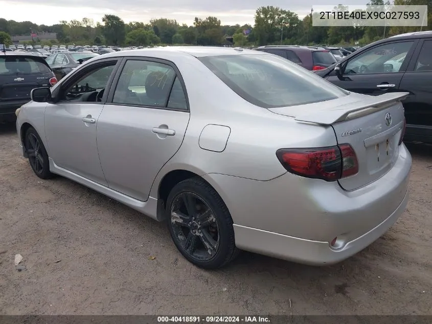 2009 Toyota Corolla Xrs VIN: 2T1BE40EX9C027593 Lot: 40418591