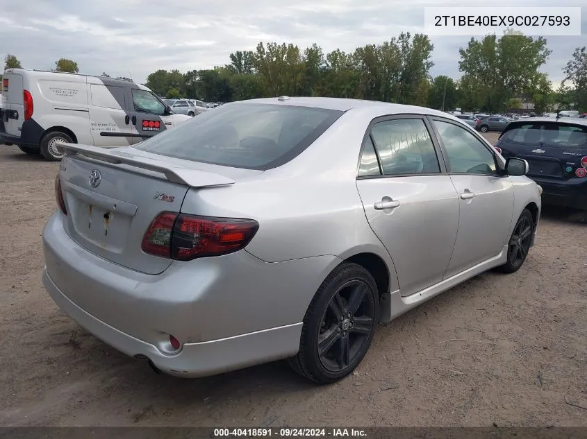 2009 Toyota Corolla Xrs VIN: 2T1BE40EX9C027593 Lot: 40418591