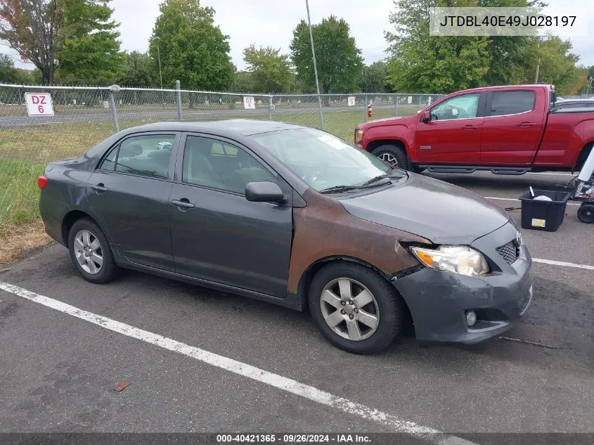 2009 Toyota Corolla Le VIN: JTDBL40E49J028197 Lot: 40421365