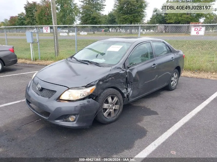 2009 Toyota Corolla Le VIN: JTDBL40E49J028197 Lot: 40421365