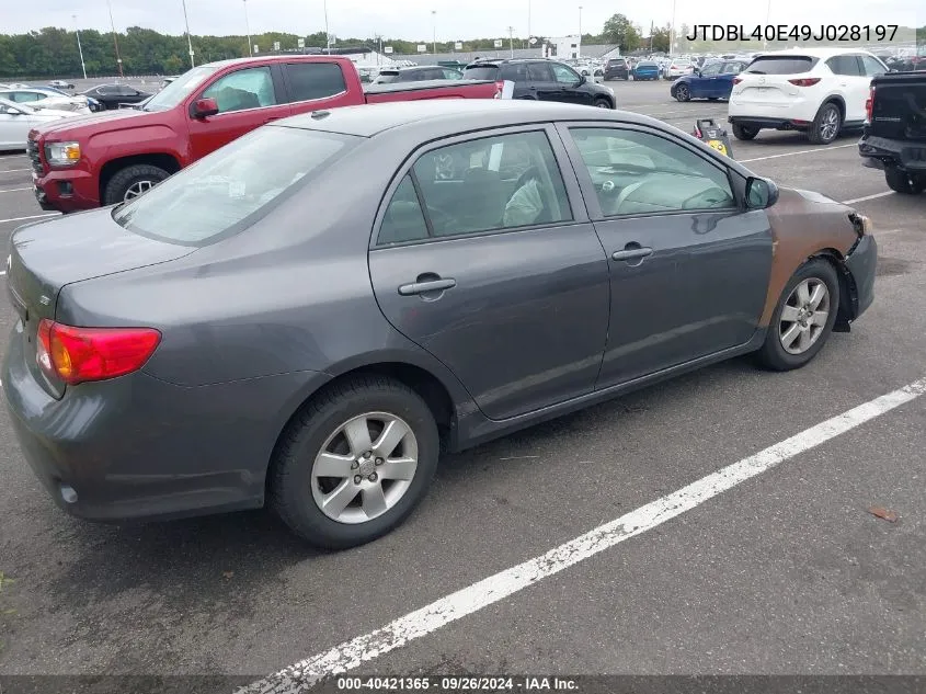 2009 Toyota Corolla Le VIN: JTDBL40E49J028197 Lot: 40421365