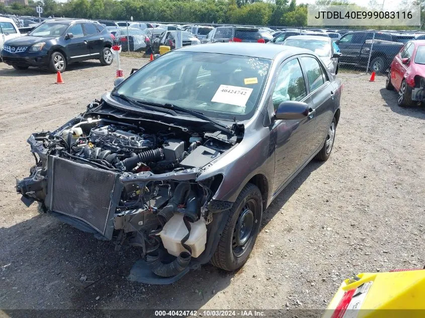 JTDBL40E999083116 2009 Toyota Corolla Le