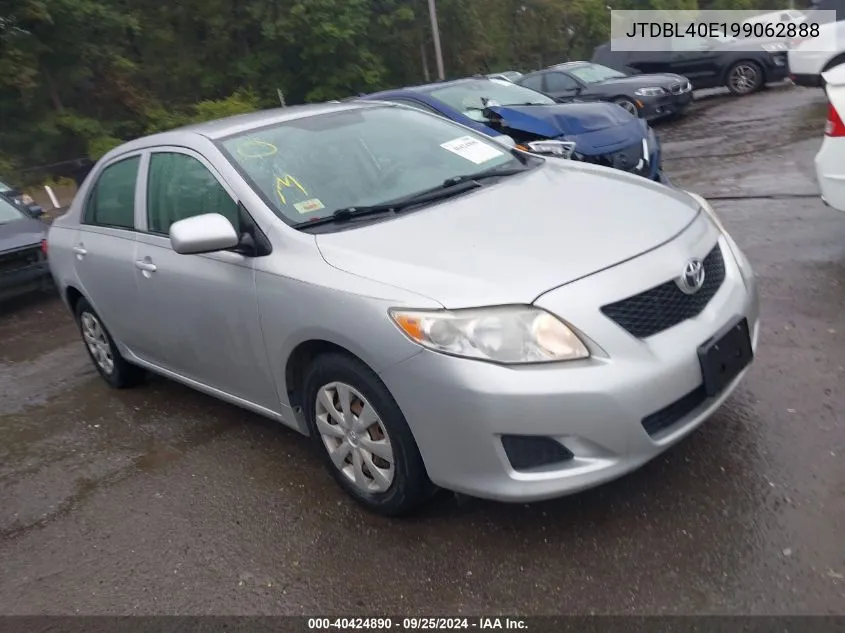 2009 Toyota Corolla Le VIN: JTDBL40E199062888 Lot: 40424890