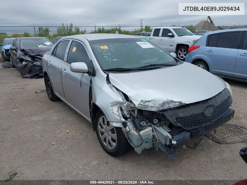 2009 Toyota Corolla Le VIN: JTDBL40E89J029434 Lot: 40428821