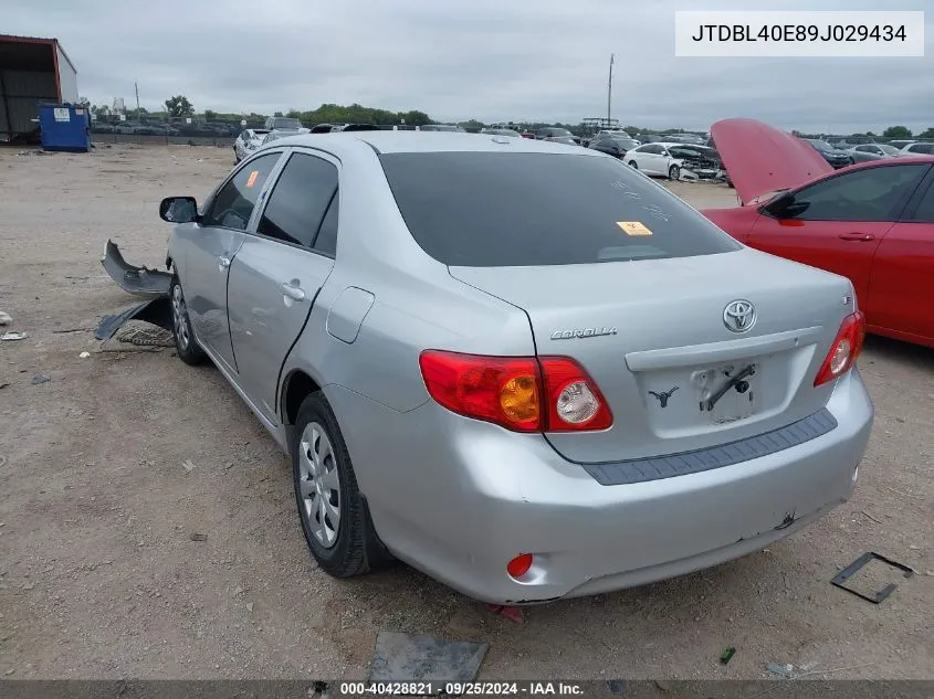 2009 Toyota Corolla Le VIN: JTDBL40E89J029434 Lot: 40428821