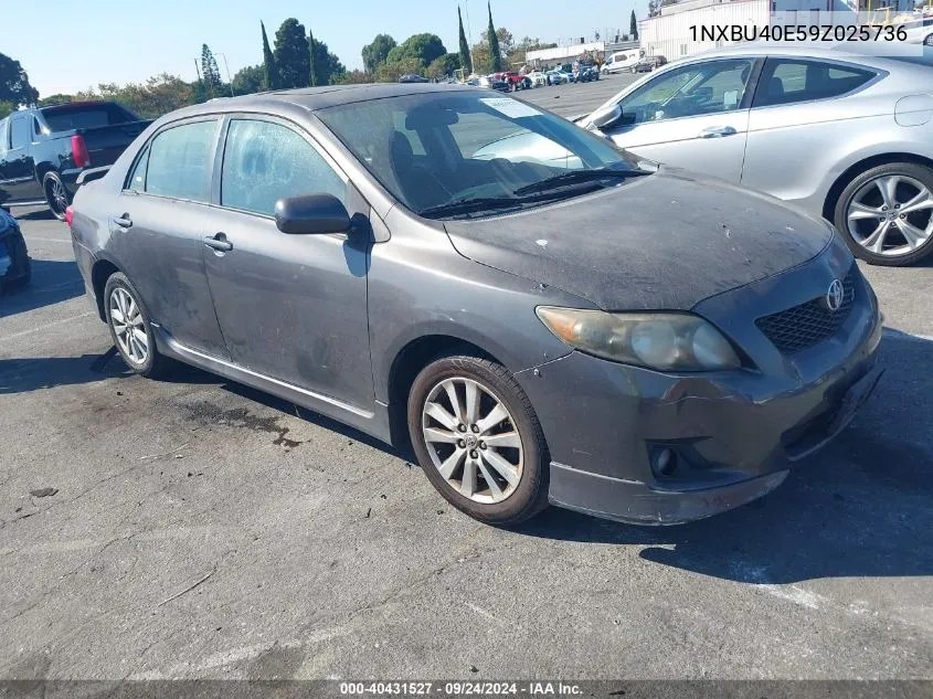 2009 Toyota Corolla S VIN: 1NXBU40E59Z025736 Lot: 40431527