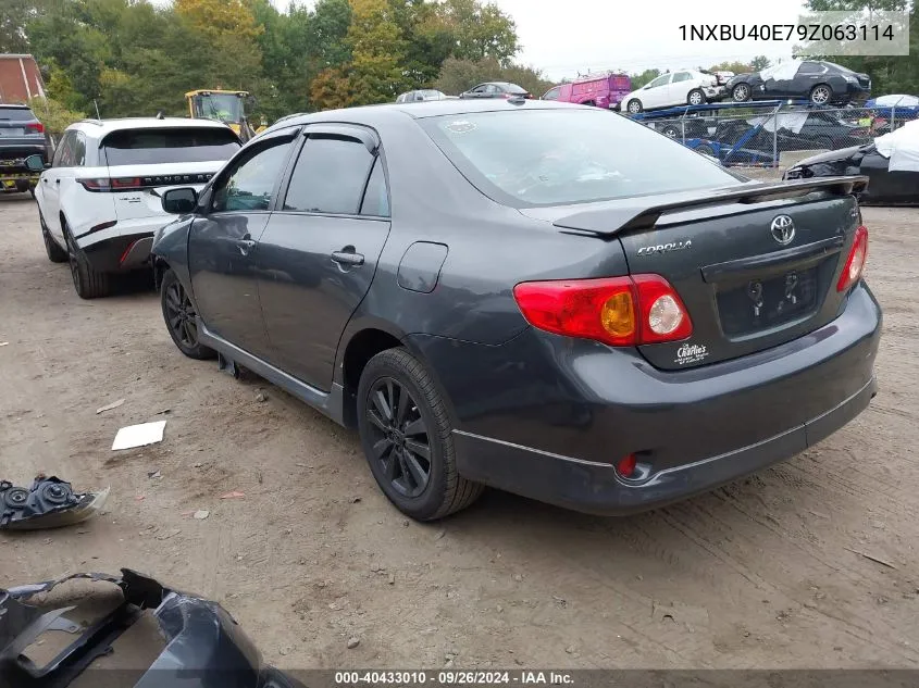 1NXBU40E79Z063114 2009 Toyota Corolla S