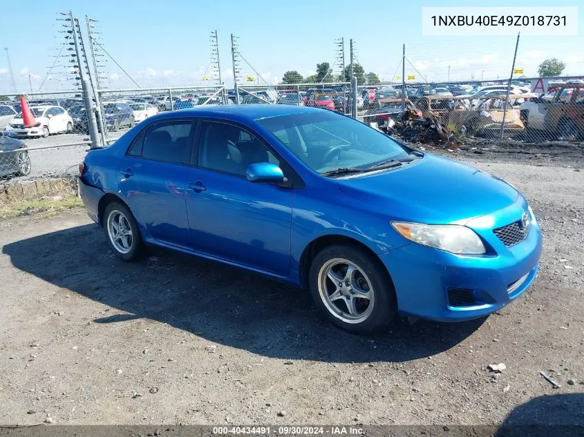 2009 Toyota Corolla Xle VIN: 1NXBU40E49Z018731 Lot: 40434491