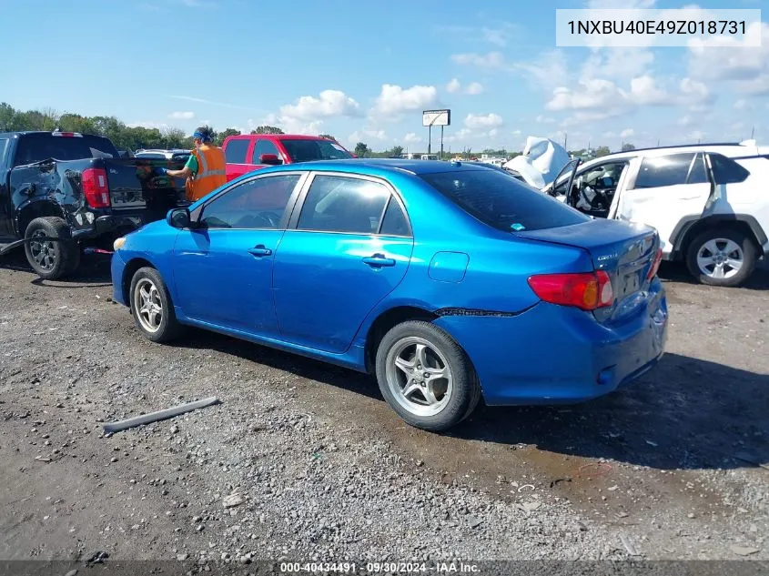 2009 Toyota Corolla Xle VIN: 1NXBU40E49Z018731 Lot: 40434491