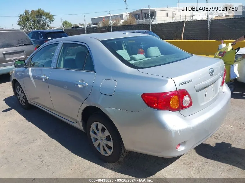 2009 Toyota Corolla Le VIN: JTDBL40E799021780 Lot: 40435623