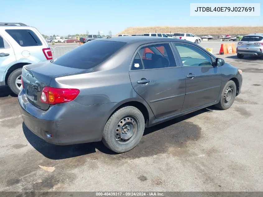 2009 Toyota Corolla VIN: JTDBL40E79J027691 Lot: 40439317