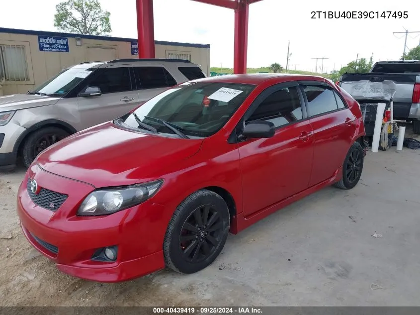 2009 Toyota Corolla S VIN: 2T1BU40E39C147495 Lot: 40439419