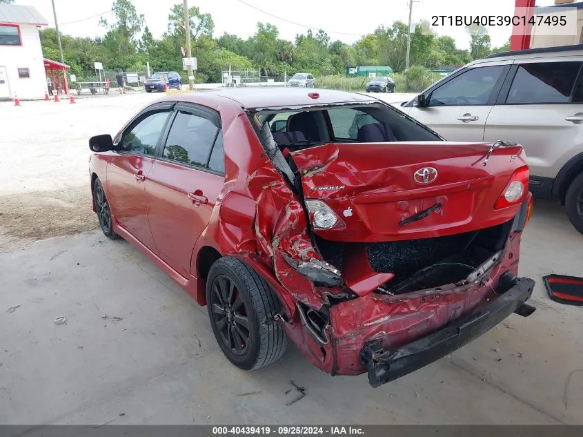 2009 Toyota Corolla S VIN: 2T1BU40E39C147495 Lot: 40439419