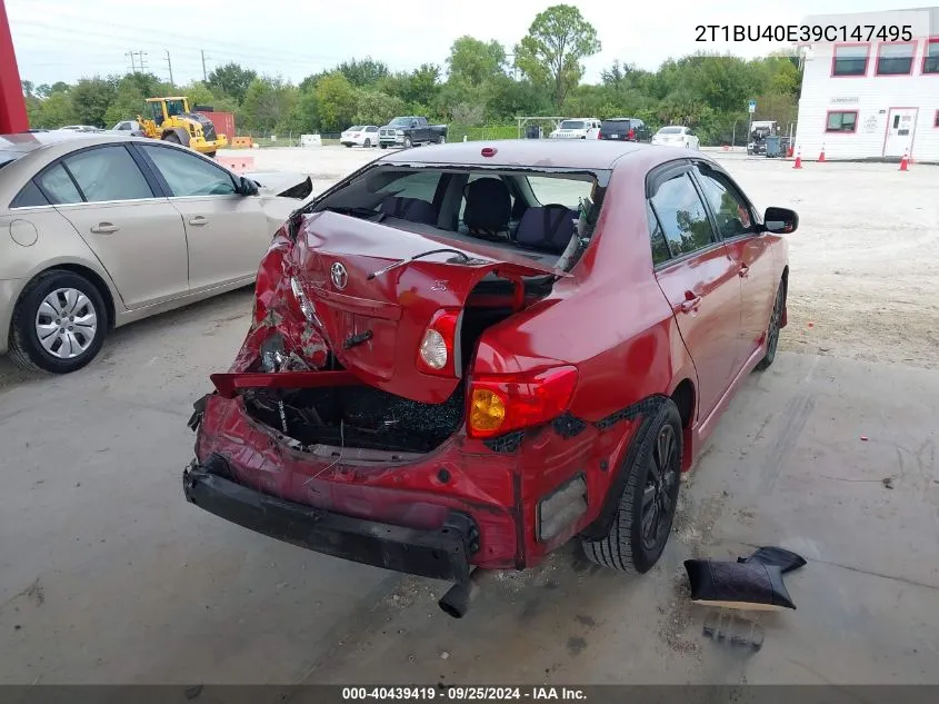 2009 Toyota Corolla S VIN: 2T1BU40E39C147495 Lot: 40439419