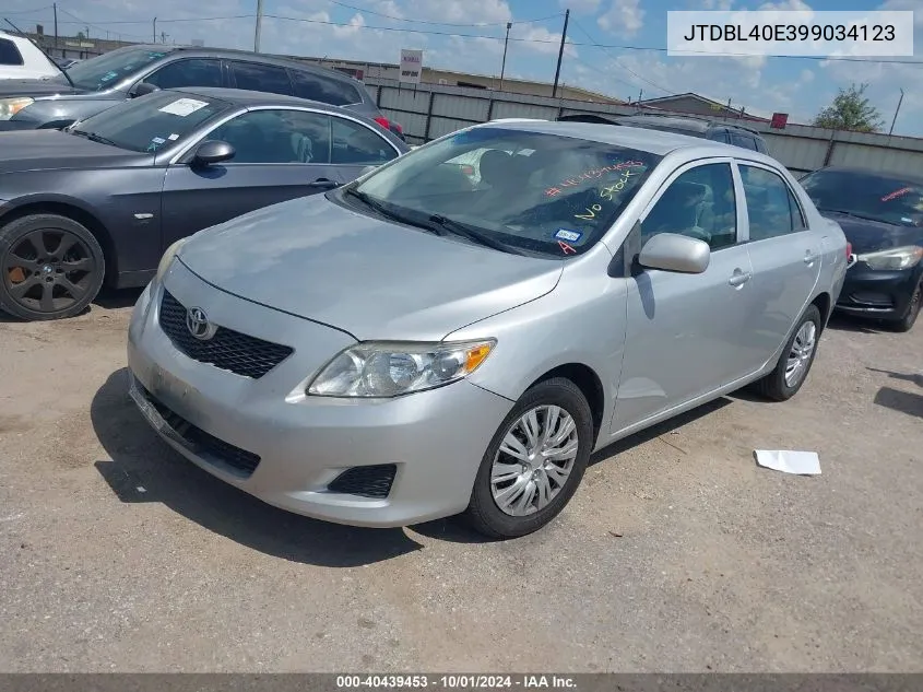 2009 Toyota Corolla Le VIN: JTDBL40E399034123 Lot: 40439453