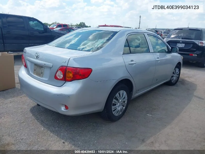 2009 Toyota Corolla Le VIN: JTDBL40E399034123 Lot: 40439453