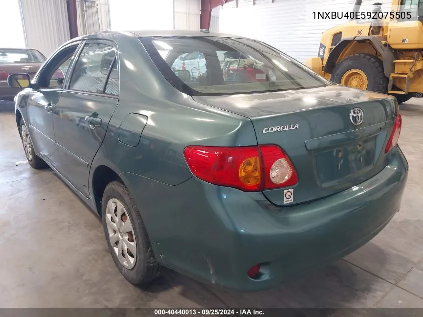 2009 Toyota Corolla VIN: 1NXBU40E59Z075505 Lot: 40440013