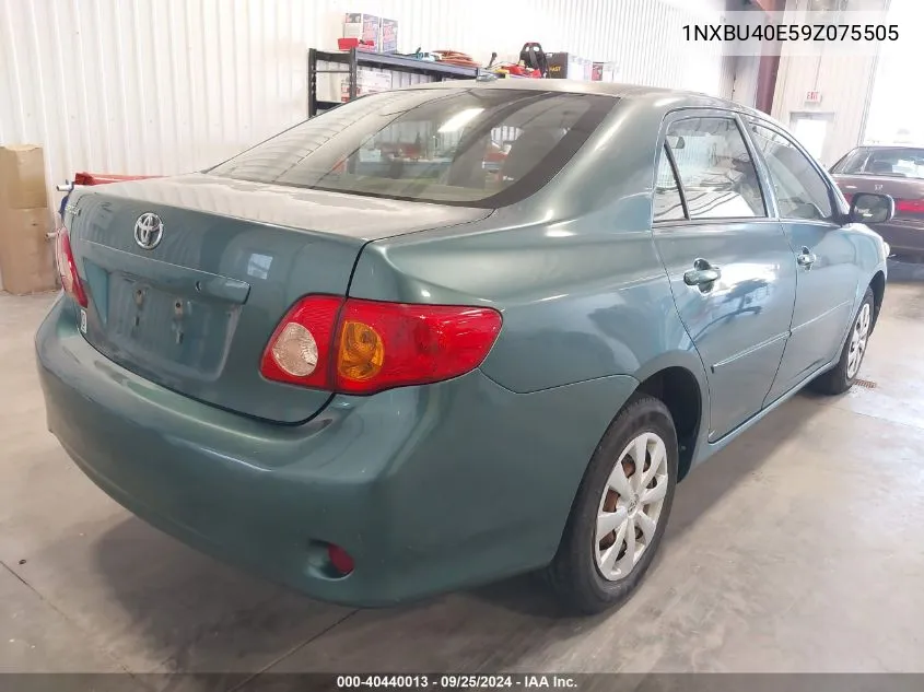 2009 Toyota Corolla VIN: 1NXBU40E59Z075505 Lot: 40440013