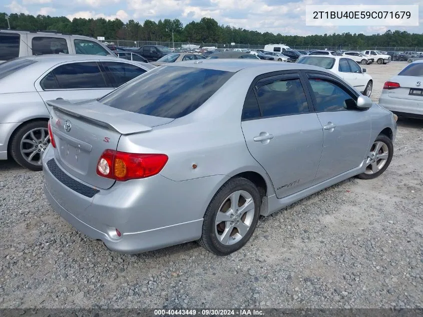 2T1BU40E59C071679 2009 Toyota Corolla S