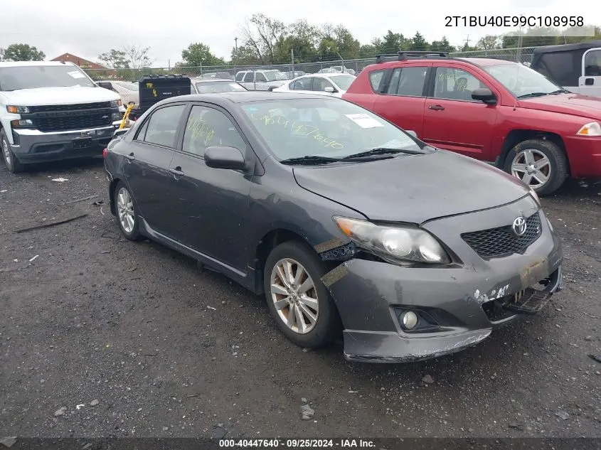 2009 Toyota Corolla S VIN: 2T1BU40E99C108958 Lot: 40447640