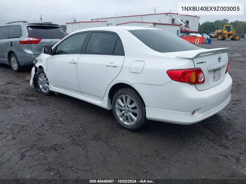 2009 Toyota Corolla S VIN: 1NXBU40EX9Z003005 Lot: 40449457