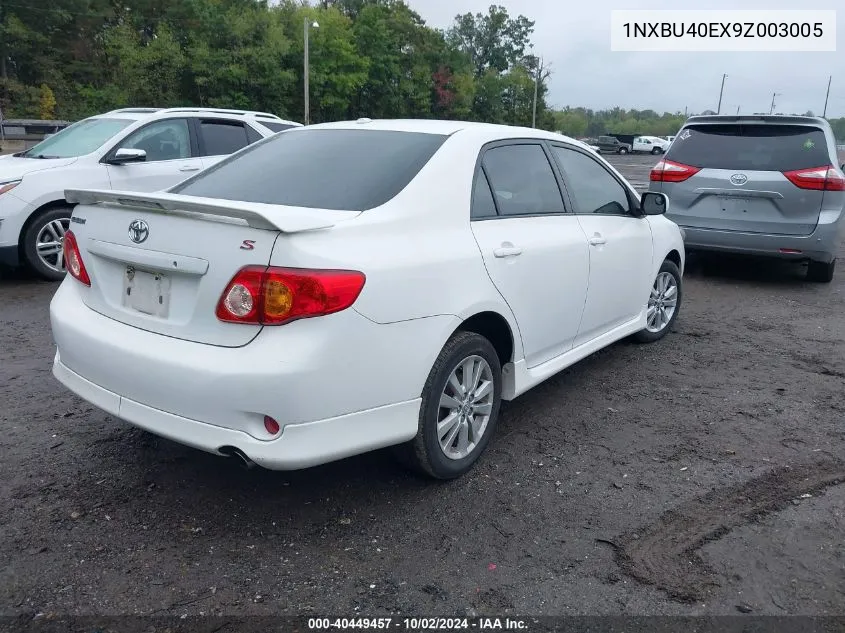 2009 Toyota Corolla S VIN: 1NXBU40EX9Z003005 Lot: 40449457