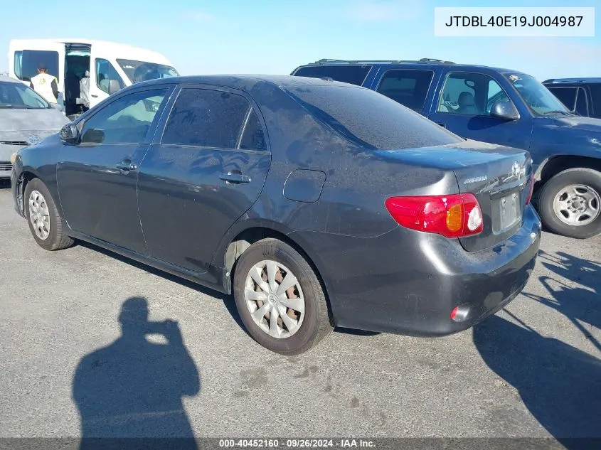 2009 Toyota Corolla Le VIN: JTDBL40E19J004987 Lot: 40452160