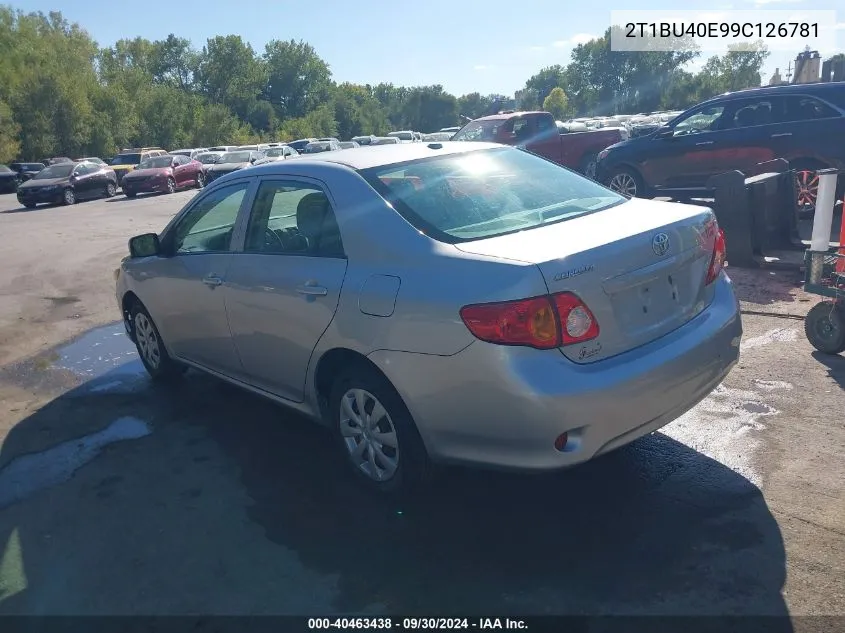 2T1BU40E99C126781 2009 Toyota Corolla Le