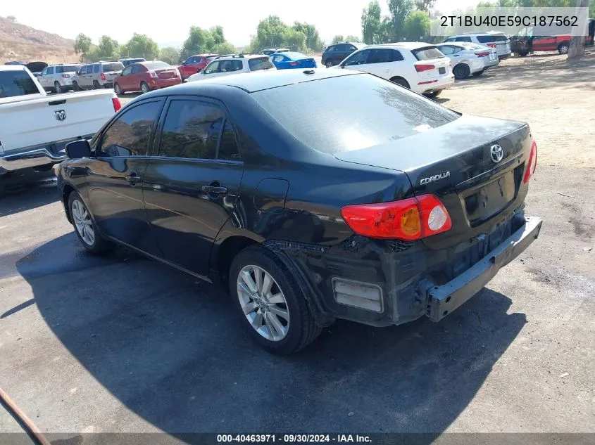 2009 Toyota Corolla S/Le/Xle VIN: 2T1BU40E59C187562 Lot: 40463971