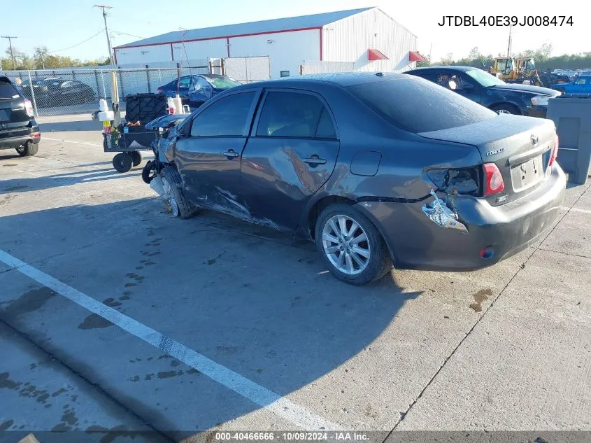 2009 Toyota Corolla Le/Xle VIN: JTDBL40E39J008474 Lot: 40466666